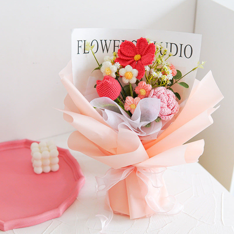 💐Den matek💕Ručně háčkovaná jemná květinová kytice
