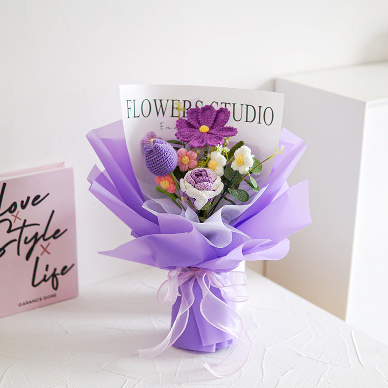 💐Den matek💕Ručně háčkovaná jemná květinová kytice