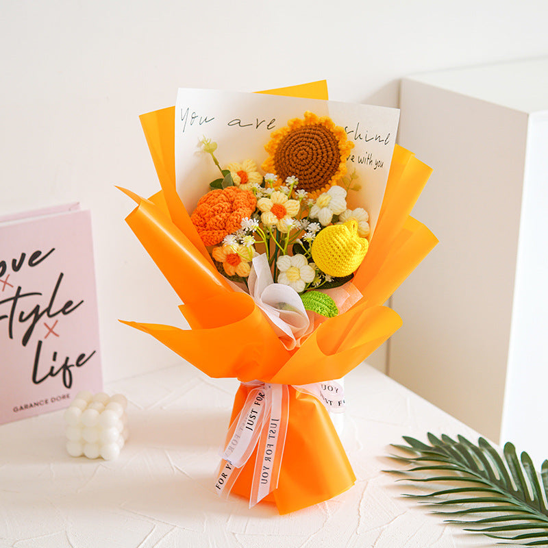 💐Den matek💕Ručně háčkovaná jemná květinová kytice