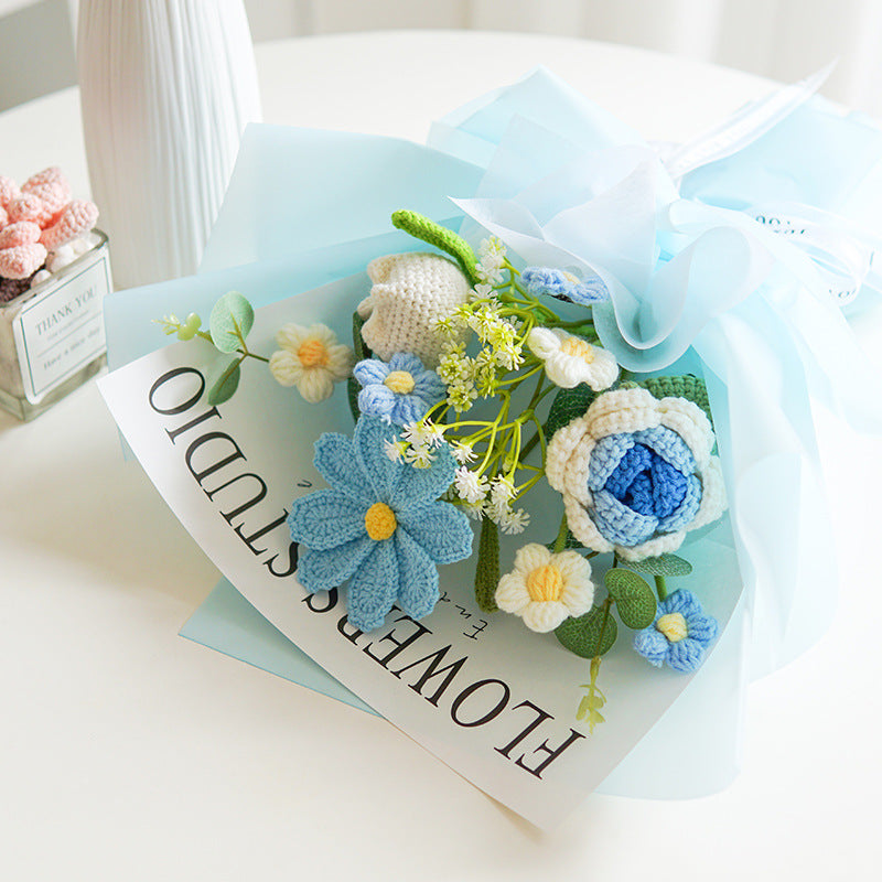 💐Den matek💕Ručně háčkovaná jemná květinová kytice