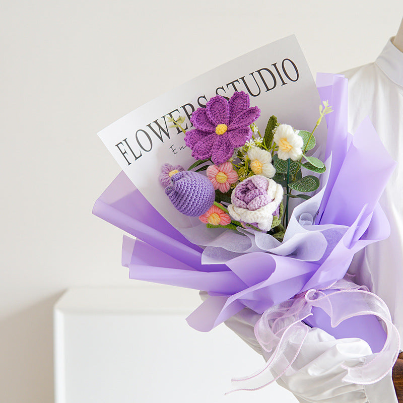 💐Den matek💕Ručně háčkovaná jemná květinová kytice