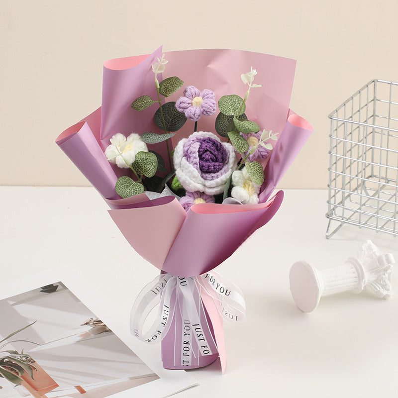 💐Den matek💕Ručně háčkovaná jemná květinová kytice