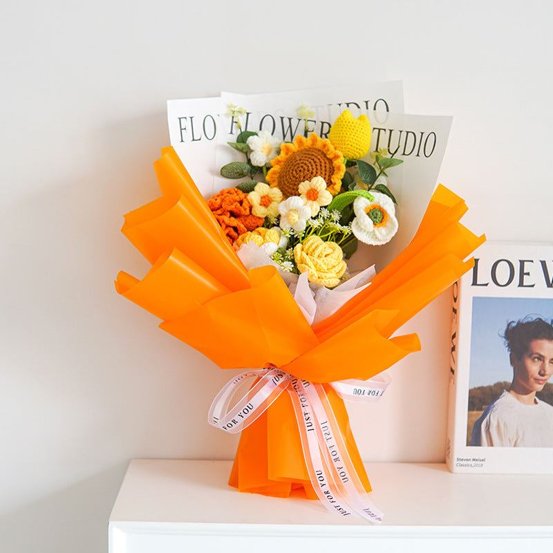 💐Den matek💕Ručně háčkovaná jemná květinová kytice