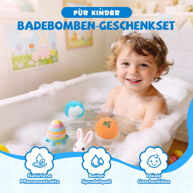 🔥12 ks/balení🛁 Přírodní koupelové bomby pro děti s mega bublinkami &  Překvapení uvnitř 🥚✨