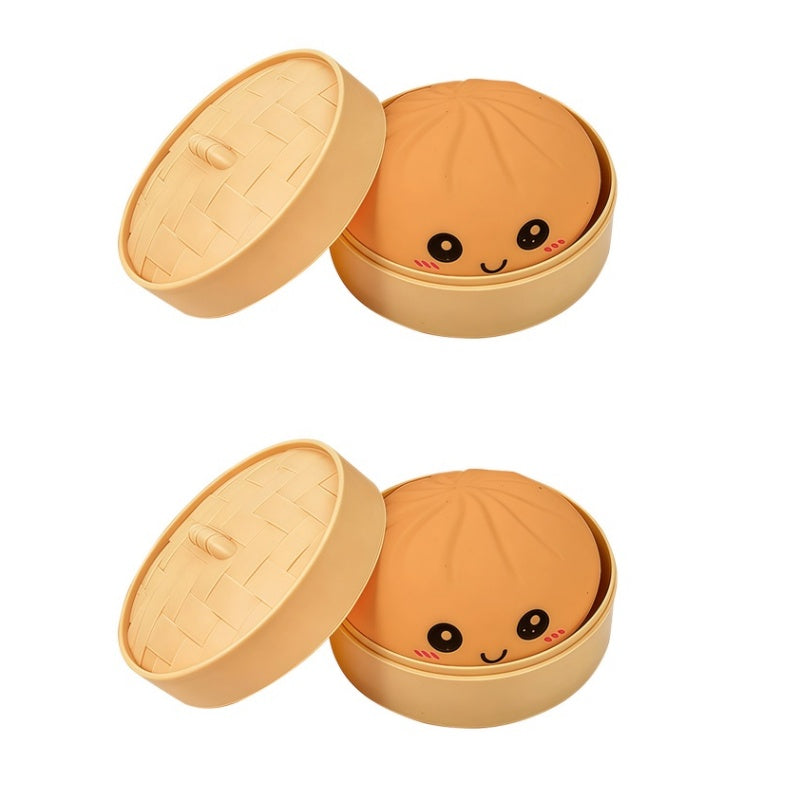 Cute Dumpling Squeeze Toy with Steamer