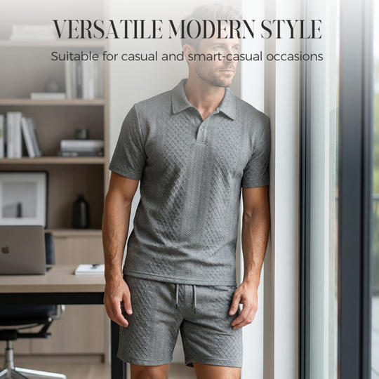 🥳2026 HOT SALE🥳💞50K+ SOLD!💥👴🩳50% OFF! Men's Diamond Print 2-Piece Set – Ready in seconds! Soft, breathable top with easy shorts. No fuss, just style. Perfect for garden BBQs or coffee dates. ☀️👕