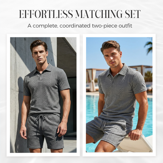 🥳2026 HOT SALE🥳💞50K+ SOLD!💥👴🩳50% OFF! Men's Diamond Print 2-Piece Set – Ready in seconds! Soft, breathable top with easy shorts. No fuss, just style. Perfect for garden BBQs or coffee dates. ☀️👕