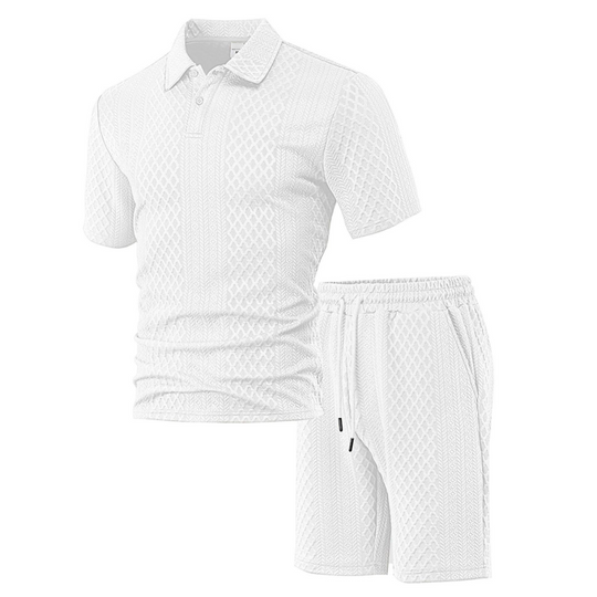 🥳2026 HOT SALE🥳💞50K+ SOLD!💥👴🩳50% OFF! Men's Diamond Print 2-Piece Set – Ready in seconds! Soft, breathable top with easy shorts. No fuss, just style. Perfect for garden BBQs or coffee dates. ☀️👕