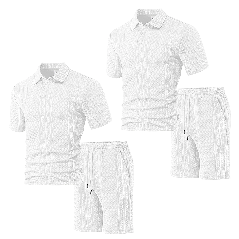 🥳2026 HOT SALE🥳💞50K+ SOLD!💥👴🩳50% OFF! Men's Diamond Print 2-Piece Set – Ready in seconds! Soft, breathable top with easy shorts. No fuss, just style. Perfect for garden BBQs or coffee dates. ☀️👕