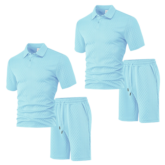 🥳2026 HOT SALE🥳💞50K+ SOLD!💥👴🩳50% OFF! Men's Diamond Print 2-Piece Set – Ready in seconds! Soft, breathable top with easy shorts. No fuss, just style. Perfect for garden BBQs or coffee dates. ☀️👕