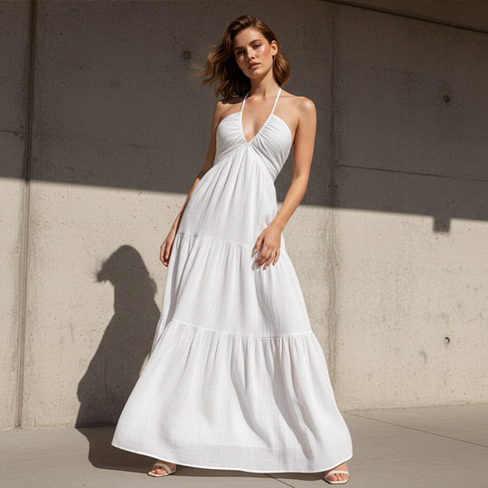 🔥 Today only!💞 Women's Plain Dress,60% off❗ Summer Clothes Women, Casual Basic Loose Fit Sleeveless Dress