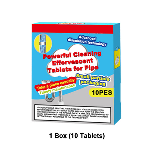 Powerful Cleaning Effervescent Tablets for Pipe, Fast Dissolve Hair Grease Clogs, Deodorizing Antibacterial Pipe Cleaner for Sink Toilet Floor Drain