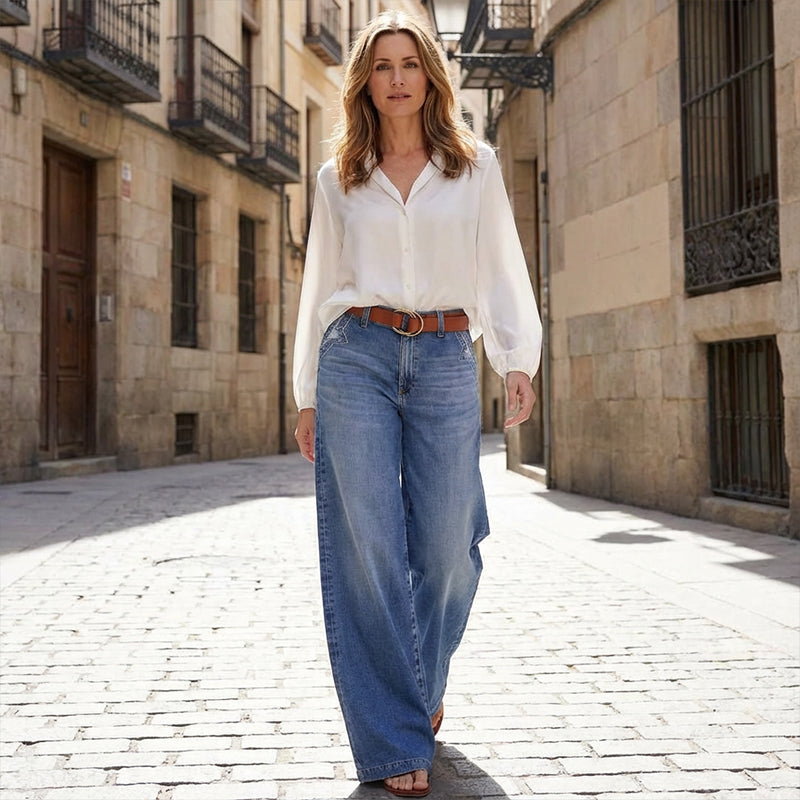 🔥2026 Hot sale &30% OFF🔥 Women's Vintage High-Waist Wide-Leg Jeans