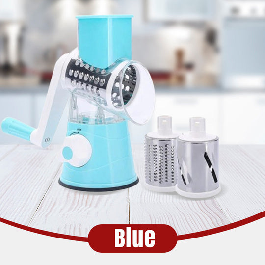 🔥Kitchen Artifact🔥3 in 1 Rotary Cheese Grater Vegetable Slicer