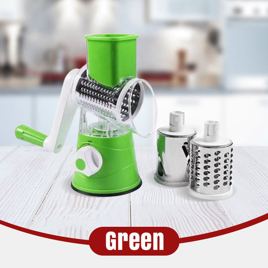 🔥Kitchen Artifact🔥3 in 1 Rotary Cheese Grater Vegetable Slicer