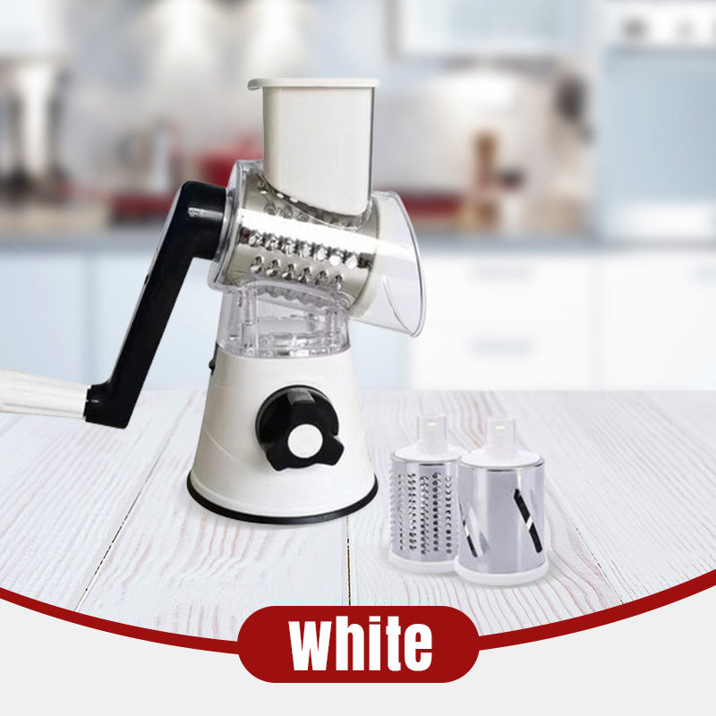 🔥Kitchen Artifact🔥3 in 1 Rotary Cheese Grater Vegetable Slicer