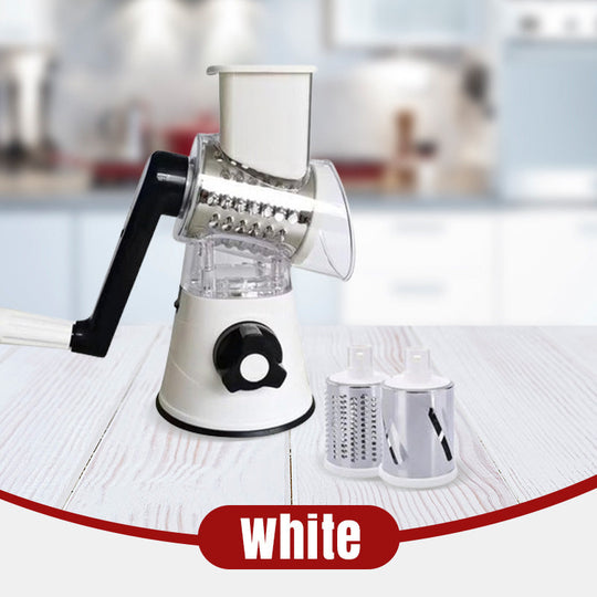 🔥Kitchen Artifact🔥3 in 1 Rotary Cheese Grater Vegetable Slicer