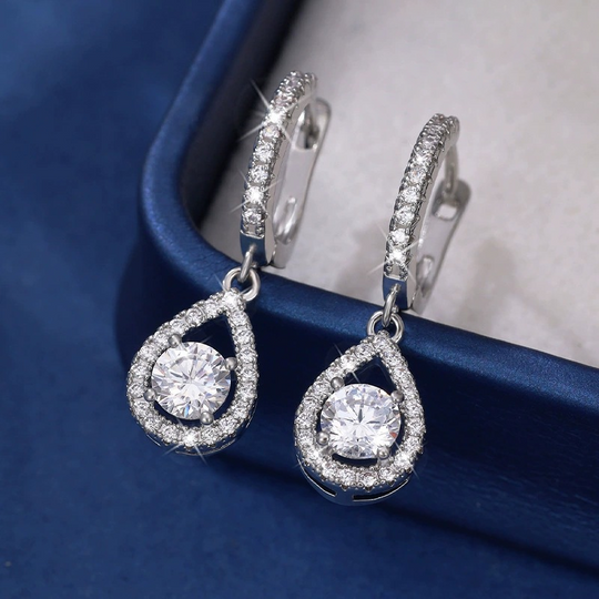 ✨2026 HOT SALE New Arrival🔥Limited Time Special Price !!🎉Elegant Teardrop Dangle Hoop Earrings
