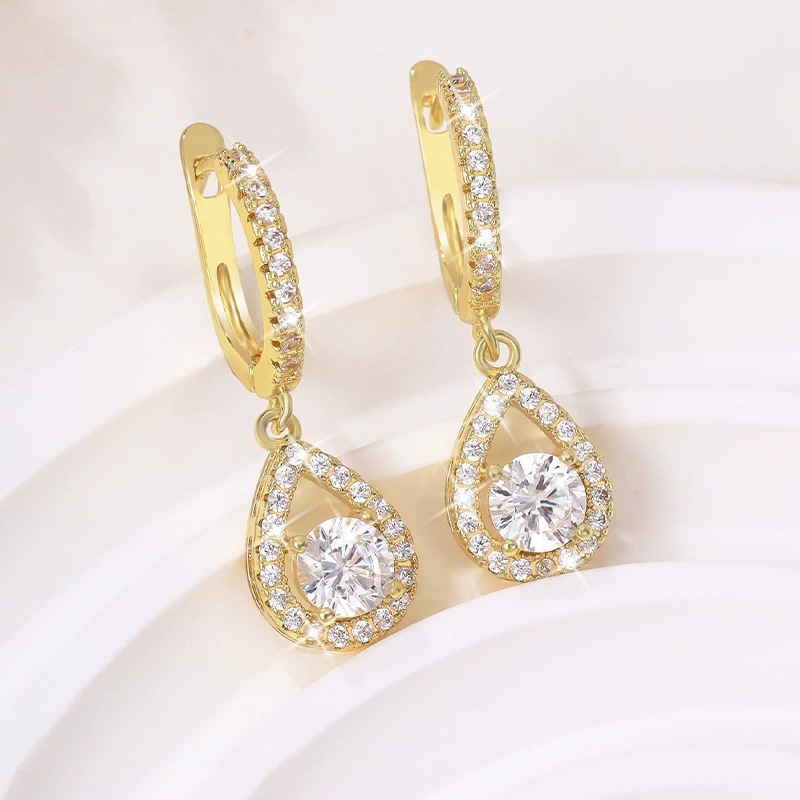 ✨2026 HOT SALE New Arrival🔥Limited Time Special Price !!🎉Elegant Teardrop Dangle Hoop Earrings