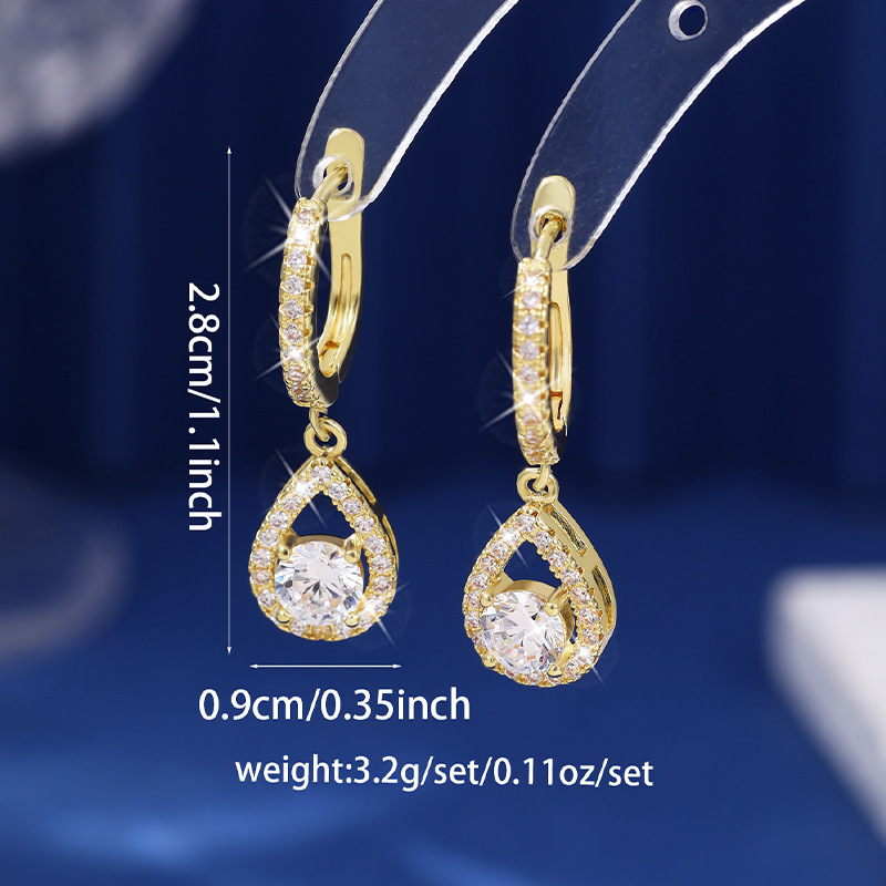 ✨2026 HOT SALE New Arrival🔥Limited Time Special Price !!🎉Elegant Teardrop Dangle Hoop Earrings