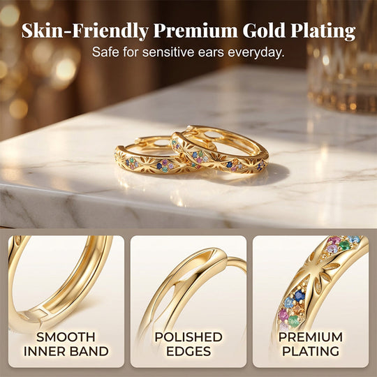 🔥Limited Time Special Price !!🎉Sparkling Zircon Hollow Hoop Earrings