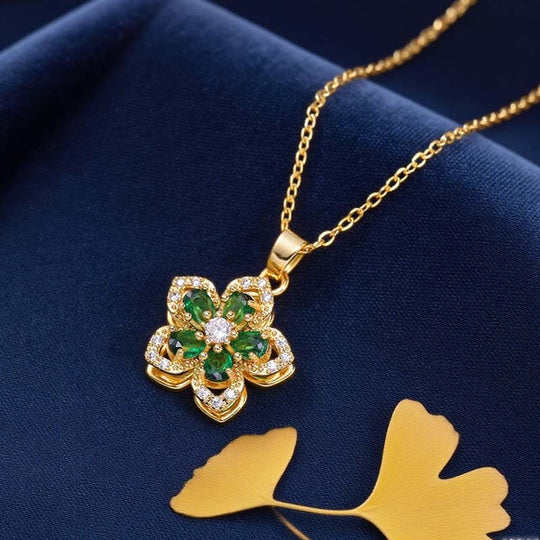 Women's Romantic Blossom Pendant Necklace