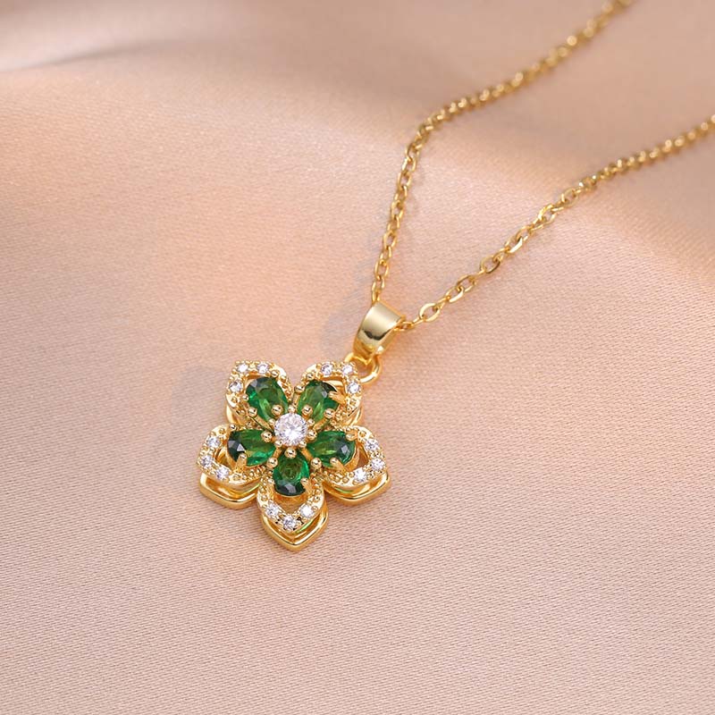 Women's Romantic Blossom Pendant Necklace