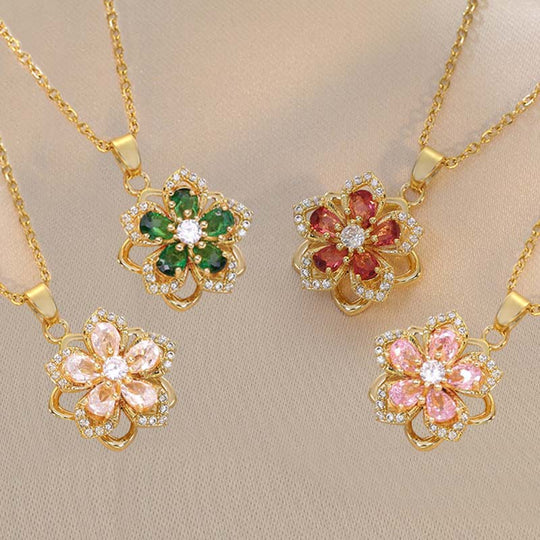 Women's Romantic Blossom Pendant Necklace