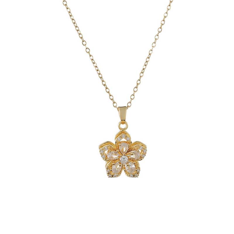 Women's Romantic Blossom Pendant Necklace