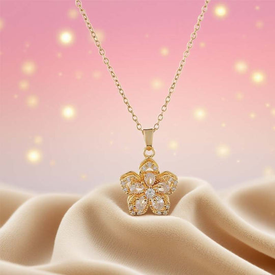 Women's Romantic Blossom Pendant Necklace