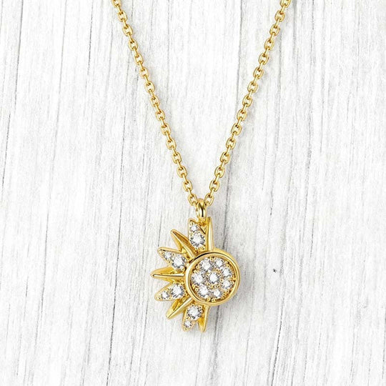 ✨2026 HOT SALE✨Sun and Moon Pendant Necklace with Rhinestones