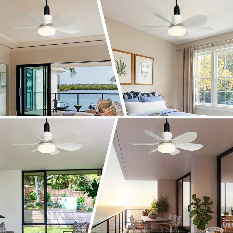 ⏳LAST DAY SALE 🔥40W LED Ceiling Fan Light – 20.5” Ultra-Quiet with Remote 🎯 | E27 + FREE B22 Adapter 🔌 | For Bedroom 😴, Kitchen 👩‍🍳 & Garage 🛠️