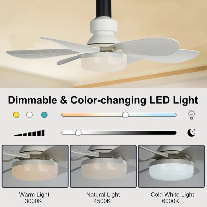 ⏳LAST DAY SALE 🔥40W LED Ceiling Fan Light – 20.5” Ultra-Quiet with Remote 🎯 | E27 + FREE B22 Adapter 🔌 | For Bedroom 😴, Kitchen 👩‍🍳 & Garage 🛠️