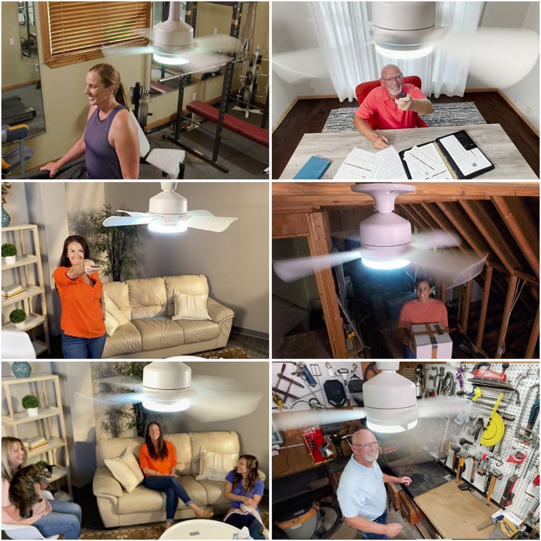 ⏳LAST DAY SALE 🔥40W LED Ceiling Fan Light – 20.5” Ultra-Quiet with Remote 🎯 | E27 + FREE B22 Adapter 🔌 | For Bedroom 😴, Kitchen 👩‍🍳 & Garage 🛠️