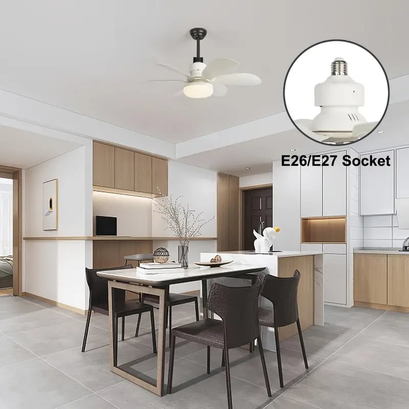 ⏳LAST DAY SALE 🔥40W LED Ceiling Fan Light – 20.5” Ultra-Quiet with Remote 🎯 | E27 + FREE B22 Adapter 🔌 | For Bedroom 😴, Kitchen 👩‍🍳 & Garage 🛠️