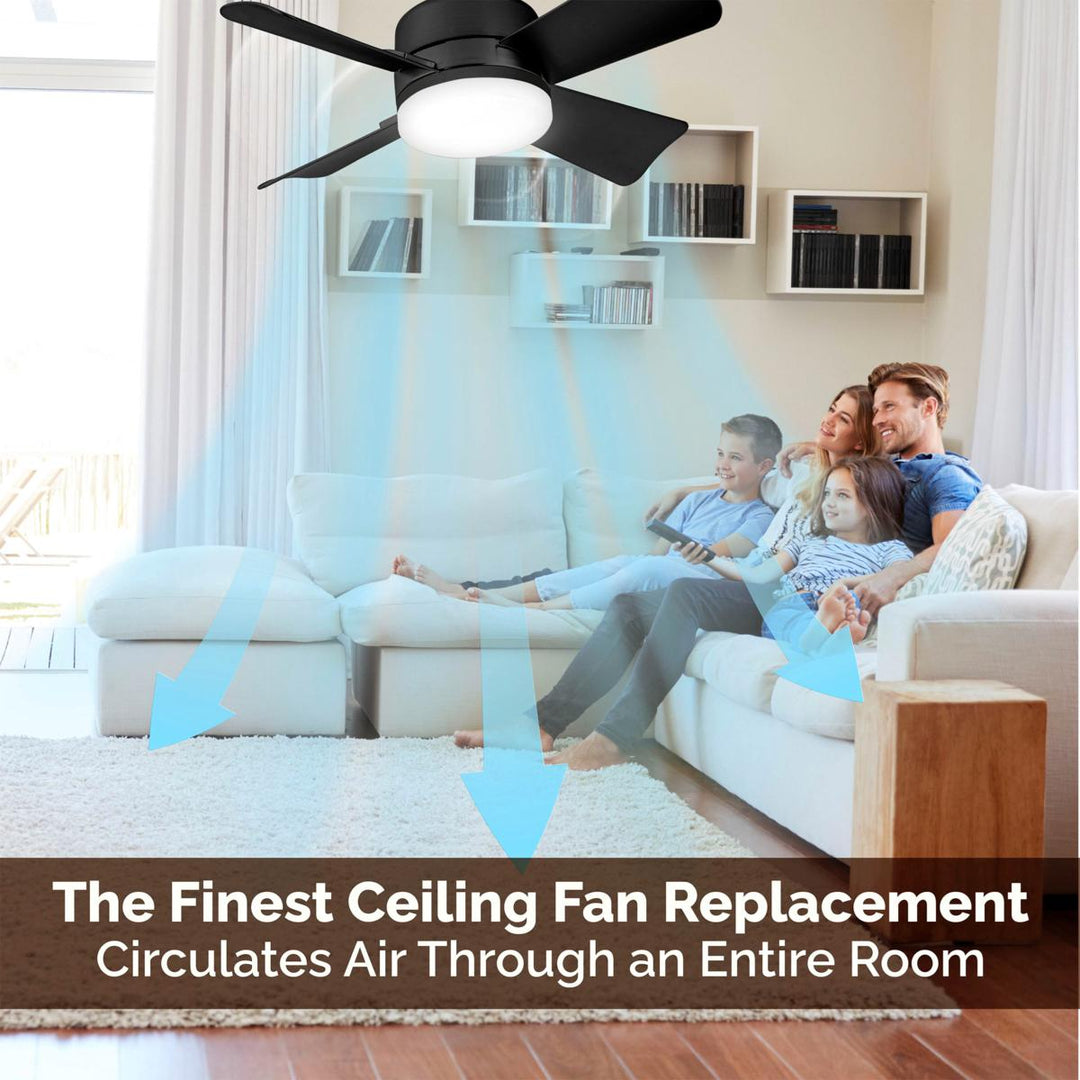 ⏳LAST DAY SALE 🔥40W LED Ceiling Fan Light – 20.5” Ultra-Quiet with Remote 🎯 | E27 + FREE B22 Adapter 🔌 | For Bedroom 😴, Kitchen 👩‍🍳 & Garage 🛠️