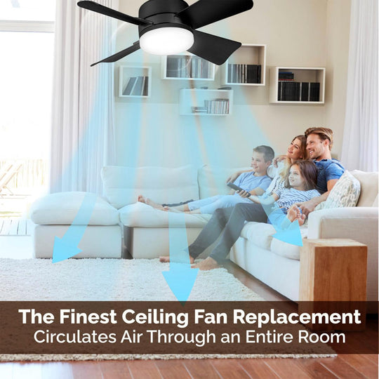 ⏳LAST DAY SALE 🔥40W LED Ceiling Fan Light – 20.5” Ultra-Quiet with Remote 🎯 | E27 + FREE B22 Adapter 🔌 | For Bedroom 😴, Kitchen 👩‍🍳 & Garage 🛠️