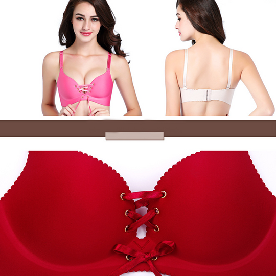 Drawstring Push Up Bra | Instant Cleavage & Anti-Sagging |  Wireless Strapless Bras Comfort Bra