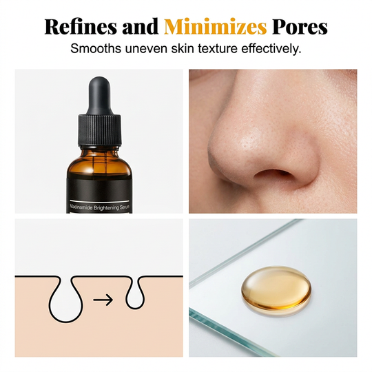 【JMCY × Teashell】Whitening Serum 5% Niacinamide & Alpha Arbutin 30ml — Reduces Dark Spots, Brightens Skin, Long-Lasting Hydration, Suitable for Sensitive Skin