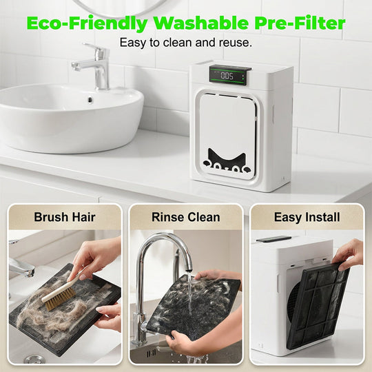 ⏳Limited Time Special Price⏰Pet Air Purifier with Washable Filter