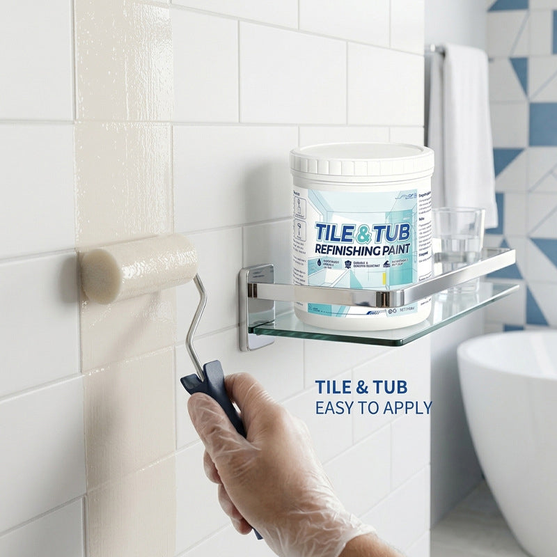 ✨New Arrival 50% OFF🛁🎨 Tile & Tub Refinishing Paint Kit – Waterproof, anti‑slip finish. Covers stains & cracks. Easy DIY, no pro needed. ✨🛡️