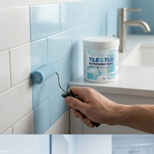 ✨New Arrival 50% OFF🛁🎨 Tile & Tub Refinishing Paint Kit – Waterproof, anti‑slip finish. Covers stains & cracks. Easy DIY, no pro needed. ✨🛡️