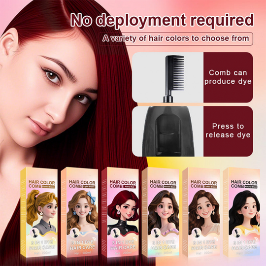 🎨💇‍♀️ 3-in-1 Hair Dye Comb – Mix, Apply & Comb in One Tool, Even Coverage, No Dripping, Reusable. Perfect for Home Hair Coloring & Root Touch-Ups! ✨🪮