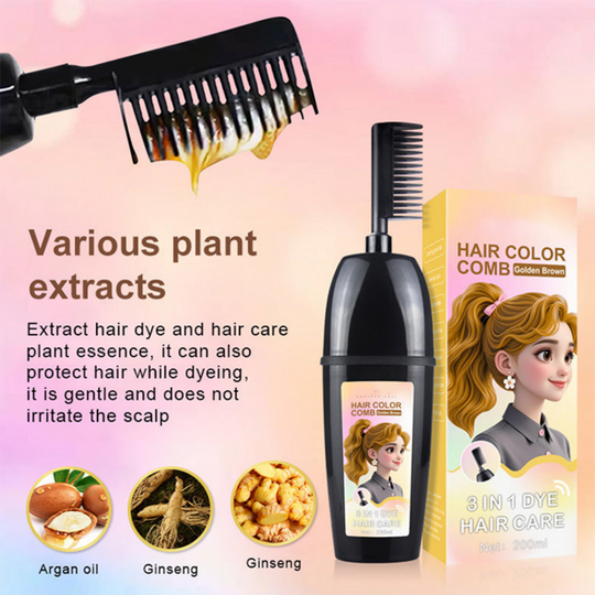 🎨💇‍♀️ 3-in-1 Hair Dye Comb – Mix, Apply & Comb in One Tool, Even Coverage, No Dripping, Reusable. Perfect for Home Hair Coloring & Root Touch-Ups! ✨🪮