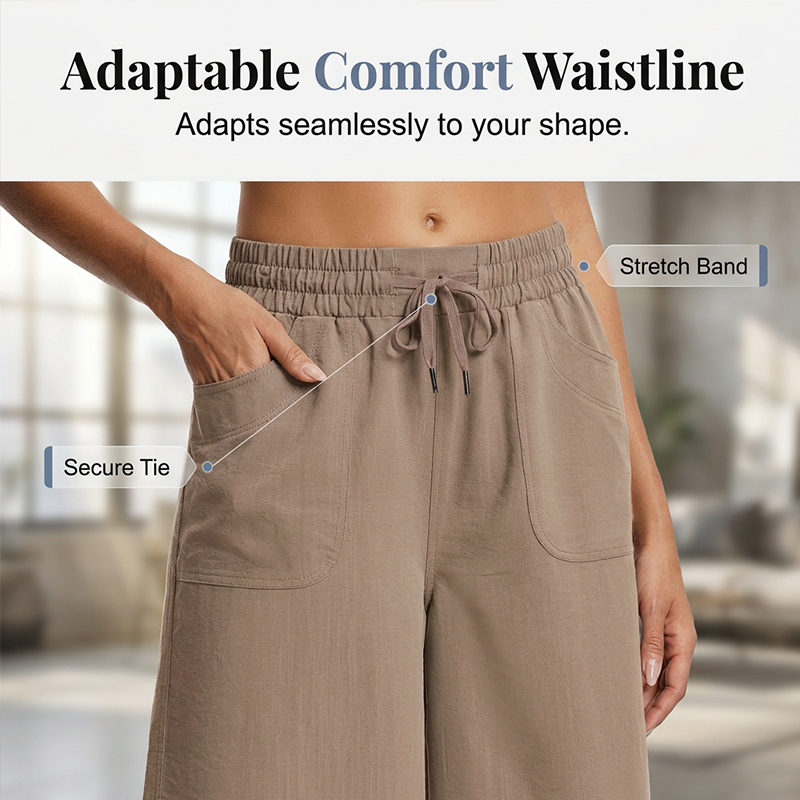 🥳2026 HOT SALE!!🥳 Women's Solid-Color Loose-Fit Cropped Pants !!!
