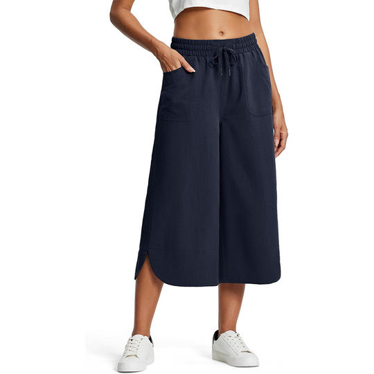 🥳2026 HOT SALE!!🥳 Women's Solid-Color Loose-Fit Cropped Pants !!!