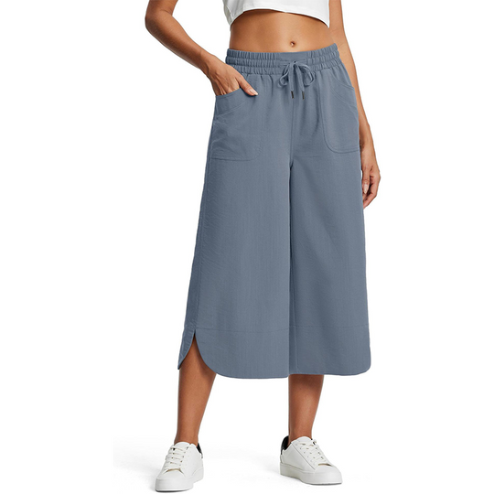 🥳2026 HOT SALE!!🥳 Women's Solid-Color Loose-Fit Cropped Pants !!!