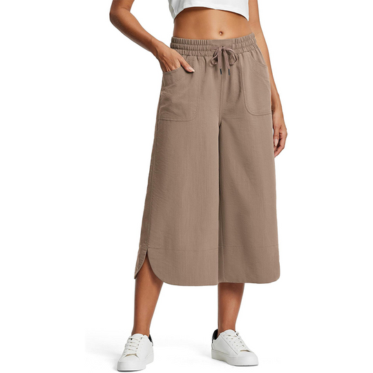 🥳2026 HOT SALE!!🥳 Women's Solid-Color Loose-Fit Cropped Pants !!!
