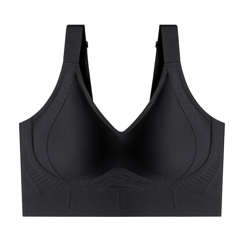Soft Intention Plus Size Back Fat Smoothing Jelly Bra, Everyday, Seamless, Push Up