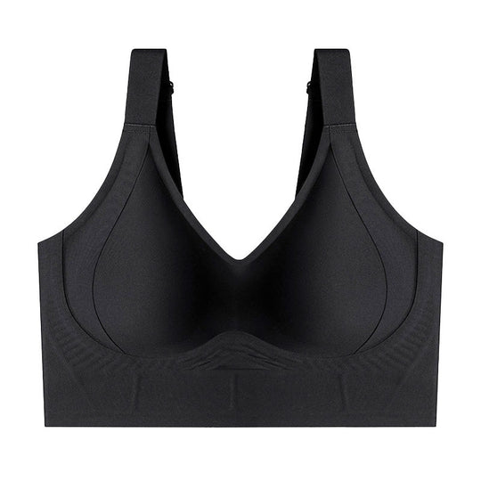 Soft Intention Plus Size Back Fat Smoothing Jelly Bra, Everyday, Seamless, Push Up